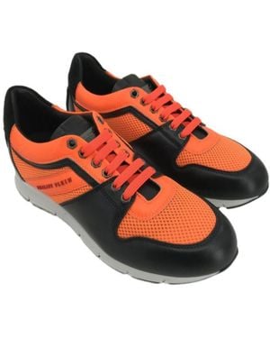 Philipp Plein Logo Details Casual Trainers - Orange