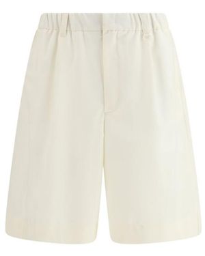 Herno Laminar Elastic-Waist Tailored Shorts - White