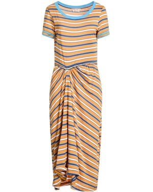 Marni Striped T-Shirt Dress - Metallic
