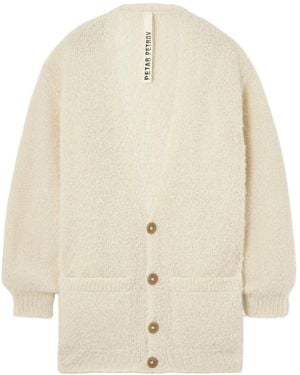 Petar Petrov Silk-Blend Bouclé Cardigan - Natural