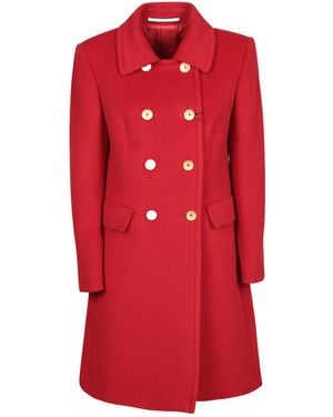 Tagliatore Double-Breasted Buttoned Coat - Red