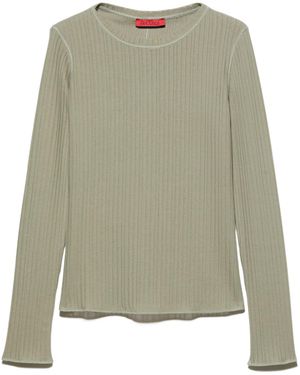 MAX&Co. Ribbed Knit T-Shirt - Green