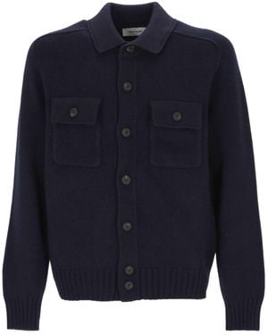 Gran Sasso Long Sleeved Buttoned Knitted Jacket - Blue