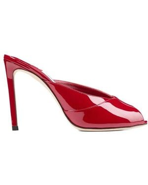Jimmy Choo Open-Toe Mules - Red