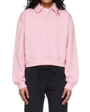 Skims Thermal Polo Shirt - Pink