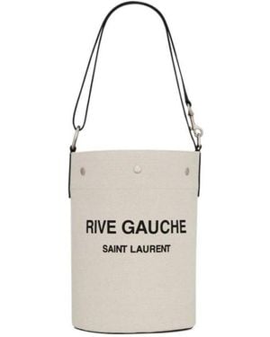 Saint Laurent Rive Gauche Bucket Bag - White