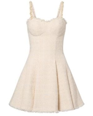 Balmain Tweed Minidress - Natural