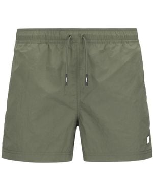 K-Way Drawstring Waist Swim Shorts - Green