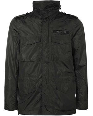 Aspesi Long-Sleeved Casual Jacket - Black