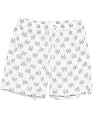 Eleventy Elastic Waist Swim Trunks - White