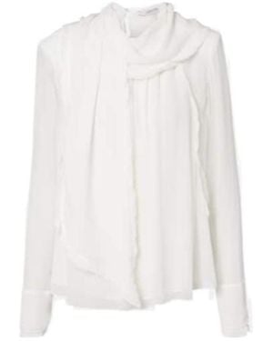 Dorothee Schumacher Sheer Twist Georgette Blouse - White
