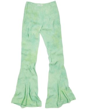 Acne Studios Tie-Dye Flared Pants - Green