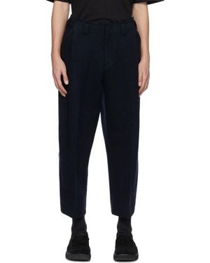 Adererror Belt Loop Zipper Casual Pants - Black