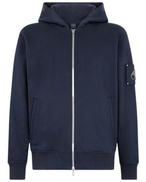 Moose Knuckles Hartsfield Zip-Up Hoodie - Blue