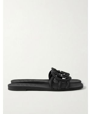 Gucci Interlocking G Slide Sandal - Black