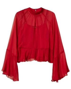 Twinset Bell-Sleeve Blouse - Red