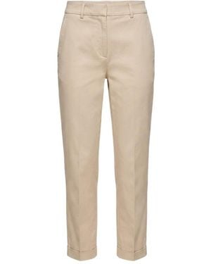 Peserico Tapered-Cuff Casual Pants - Natural