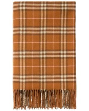 Burberry Check Cashmere Blanket - Brown