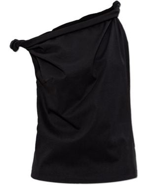Rohe Knotted One-Shoulder Top - Black