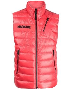Mackage Logo-Print Quilted Gilet - Pink