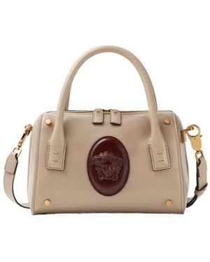 Versace Roomy Small Leather Boston Bag - Multicolor