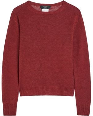Weekend by Maxmara Long-Sleeve Crew-Neck Sweater - Red