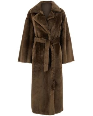 Arma Long-Sleeved Coat - Brown