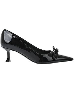 Ferragamo Annie Bow Pumps - Black