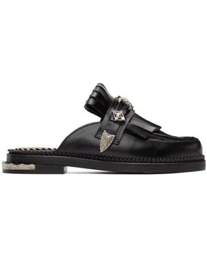 Toga Tassel Muller Shoes - Black