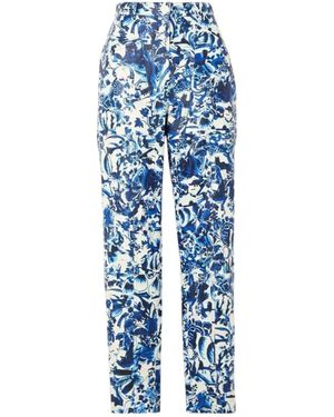 Dries Van Noten Printed Casual Trousers - Blue