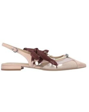 Pinko Bow Pointed Toe Slingback Court Shoes - Brown
