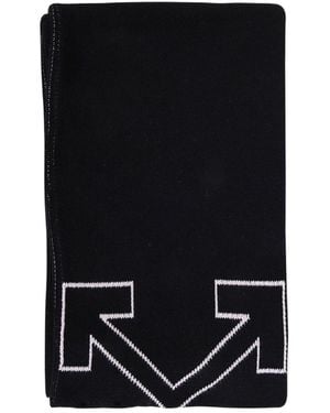 Off-White c/o Virgil Abloh Logo-Print Scarf - Black