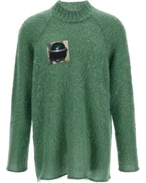 Undercover Jacquard Patch Knitwear - Green