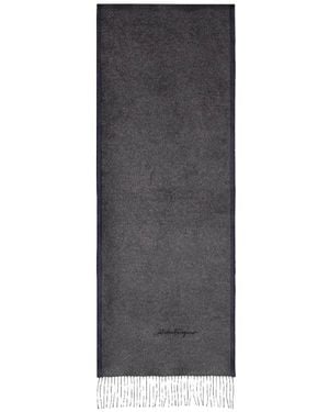 Ferragamo Fringe Detailed Scarf - Gray