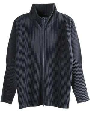 Homme Plissé Issey Miyake Homme Plissé Issey Miyake Pleated Basics Zip-Up Cardigan - Blue