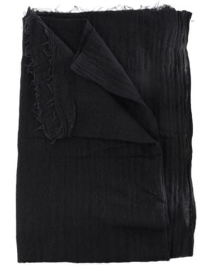Rick Owens Frayed Scarf - Black