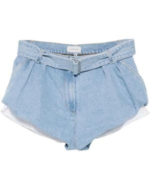 Magda Butrym Belted Shorts - Blue
