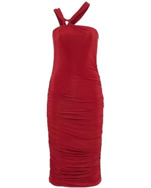 Isabel Marant Ruched One-Shoulder Midi Dress - Red