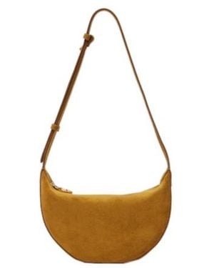 JOSEPH Bean Medium Suede Shoulder Bag - White