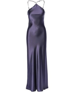STAUD A Neckline Dress - Purple