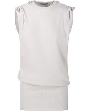GIUSEPPE DI MORABITO Sleeveless Dress - White