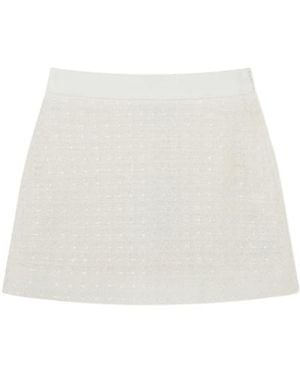 CASABLANCA Tweed Mini Skirt - White