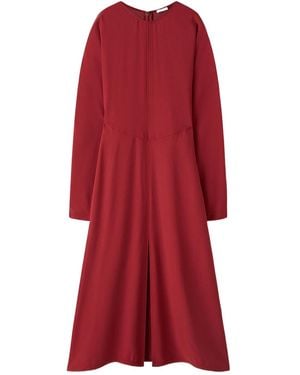 JOSEPH Long-Sleeve Midi Dress - Red