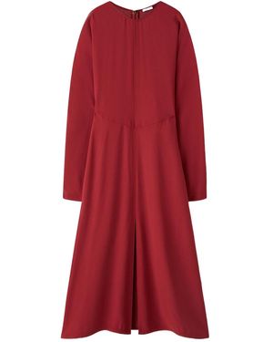 JOSEPH Long-Sleeve Midi Dress - Red