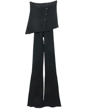 Courreges Logo Casual Trousers - Black