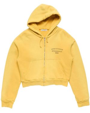 Acne Studios Sprayed Zip Hoodie - Yellow