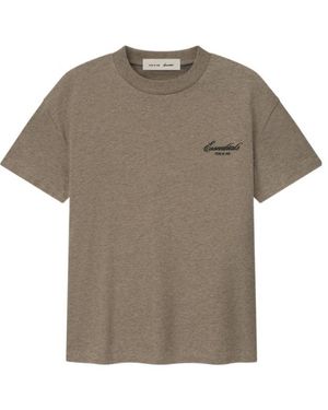 Fear Of God Logo Crewneck T-Shirt - Grey