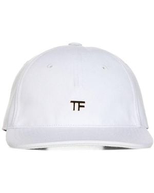 Tom Ford Embossed-Logo Baseball Cap - White