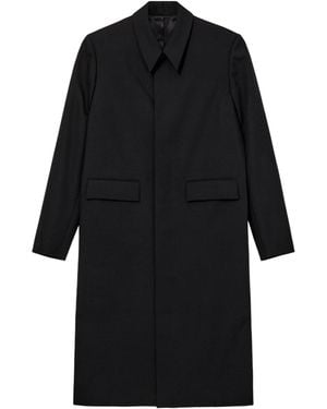 Rier Long-Sleeved Wool Coat - Black