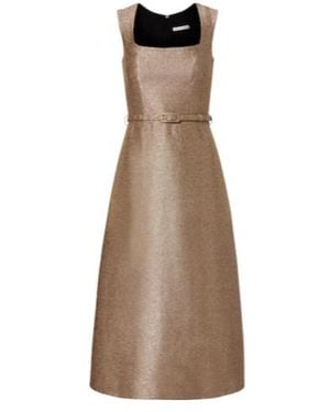Emilia Wickstead Ciro Sequined Tweed Cocktail Dress - Brown